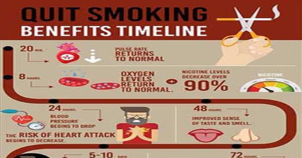Quit Smoking And Its Benefit Timeline Infographic Infographics