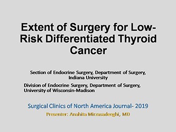 Extent of Surgery for Low-Risk Differentiated Thyroid Cancer