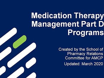 Medication Therapy Management Part D Programs