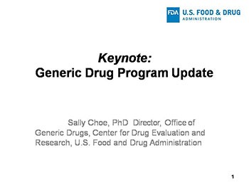 Generic Drug Program Update