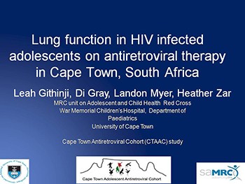 Lung function in HIV infected adolescents on antiretroviral therapy in Cape Town, South Africa