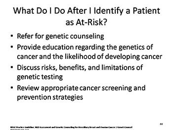 Evidence-Based Practices for Hereditary Breast and Ovarian Cancer Syndrome and Lynch Syndrome