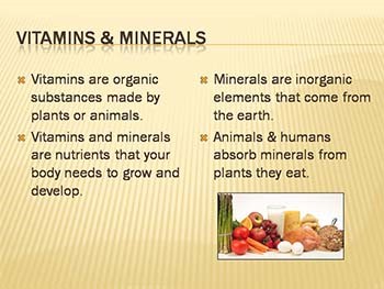 VITAMINS AND MINERALS