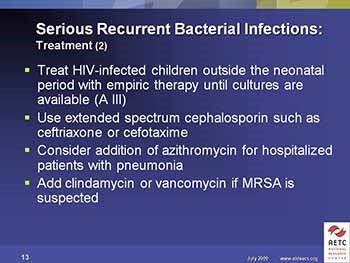 Guidelines for Prevention and Treatment of Opportunistic Infections among HIV-Infected Children - Bacterial Infections