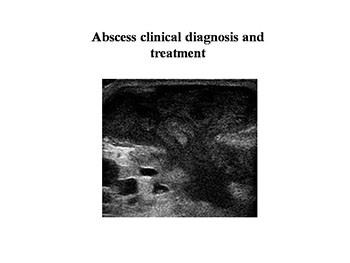 Abscess Clinical Diagnosis Treatment