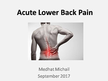 Acute Lower Back Pain