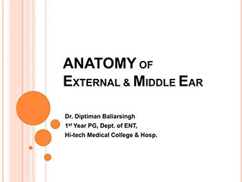 Anatomy of External and Middle Ear