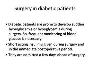 Diabetes and Surgery