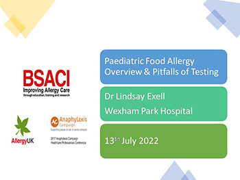 Paediatric Food Allergy Overview and Pitfalls of Testing