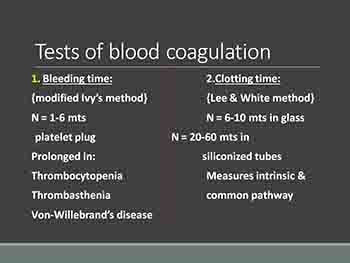 Haemostasis and Coagulation