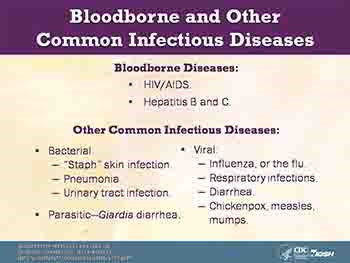 Tips for Reducing Exposure to Bloodborne and Other Infectious Diseases