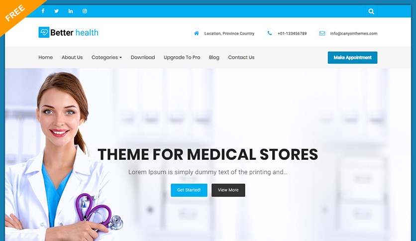 Better Health Medical and Healthcare Free Wordpress