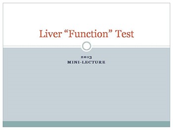 Liver Function Tests