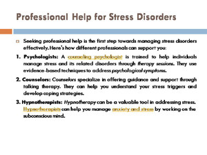 Which are the Symptoms of Stress Disorders