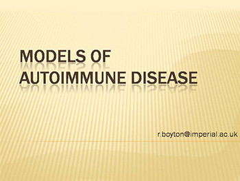 Models of Autoimmune Diseases