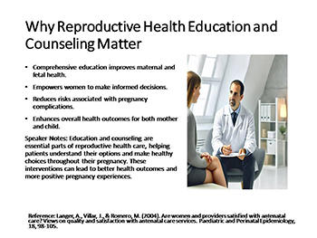 Obstetrics - Reproductive Health Education and Counseling
