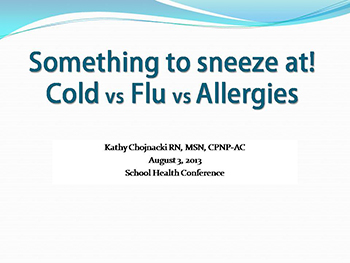 Cold Vs Flu Vs Allergy