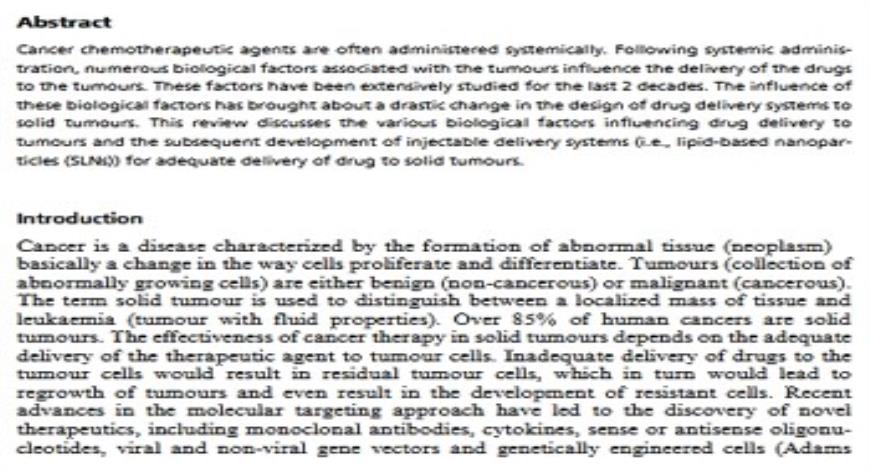 Download Medical Notes on Tumour Targeting