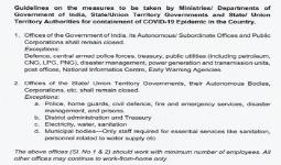 India 21 Days Lockdown Government Guidelines and Directives