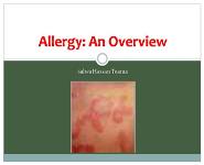 Allergy An Overview PowerPoint Presentation Notes
