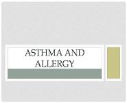 Asthma And Allergy PowerPoint Presentation Notes