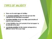 Research Validity and Reliability