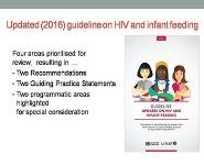 WHO Guidelines on HIV AND INFANT FEEDING PowerPoint Presentation Notes