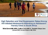 High Retention and Viral Suppression Rates Among HIV-infected Adolescents Attending an Adolescent- friendly Clinic in South Africa