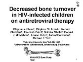 Decreased bone turnover in HIV-infected children on antiretroviral therapy