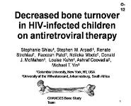 Decreased bone turnover in HIV-infected children on antiretroviral therapy PowerPoint Presentation Notes