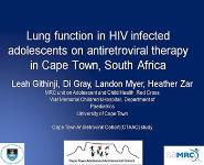 Lung function in HIV infected adolescents on antiretroviral therapy in Cape Town, South Africa PowerPoint Presentation Notes
