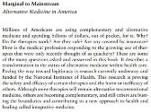 Alternative Medicine in America