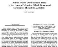 Animal Model Development Based on the Human Epilepsies Medical Notes