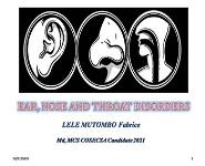 EAR NOSE AND THROAT DESORDER PowerPoint Presentation