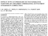 Effect of P6 Acupressure on Postoperative Vomiting in Children Undergoing Outpatient Strabismus Correction