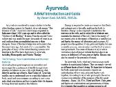 A Brief Introduction and Guide to Ayurveda