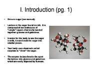 Lactose Intolerance PowerPoint Presentation Notes