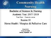 Hospice and Palliative Care
