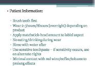 Tooth Whitening - Clinical and Legal Considerations PowerPoint Presentation Notes