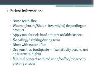 Tooth Whitening - Clinical and Legal Considerations PowerPoint Presentation
