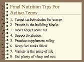 Sports Nutrition and Your Teen Athlete
