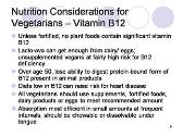 Vegetarian Nutrition