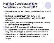 Vegetarian Nutrition PowerPoint Presentation