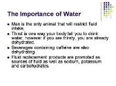 Importance of Water - Basic Nutrients Unit