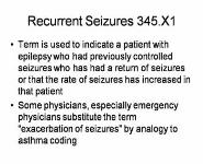 Coding of Seizures and Epilepsy PowerPoint Presentation