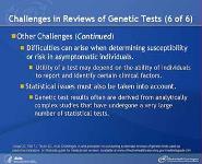 Challenges in and Principles for Conducting Systematic Reviews of Genetic Tests Used as Predictive Indicators PowerPoint Presentation
