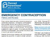 Emergency Contraception-History and Access
