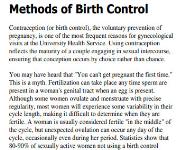 Methods of Birth Control PowerPoint Presentation Notes