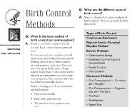 Birth Control Methods-Frequently Asked Questions Medical Notes