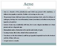 Acne PowerPoint Presentation Notes